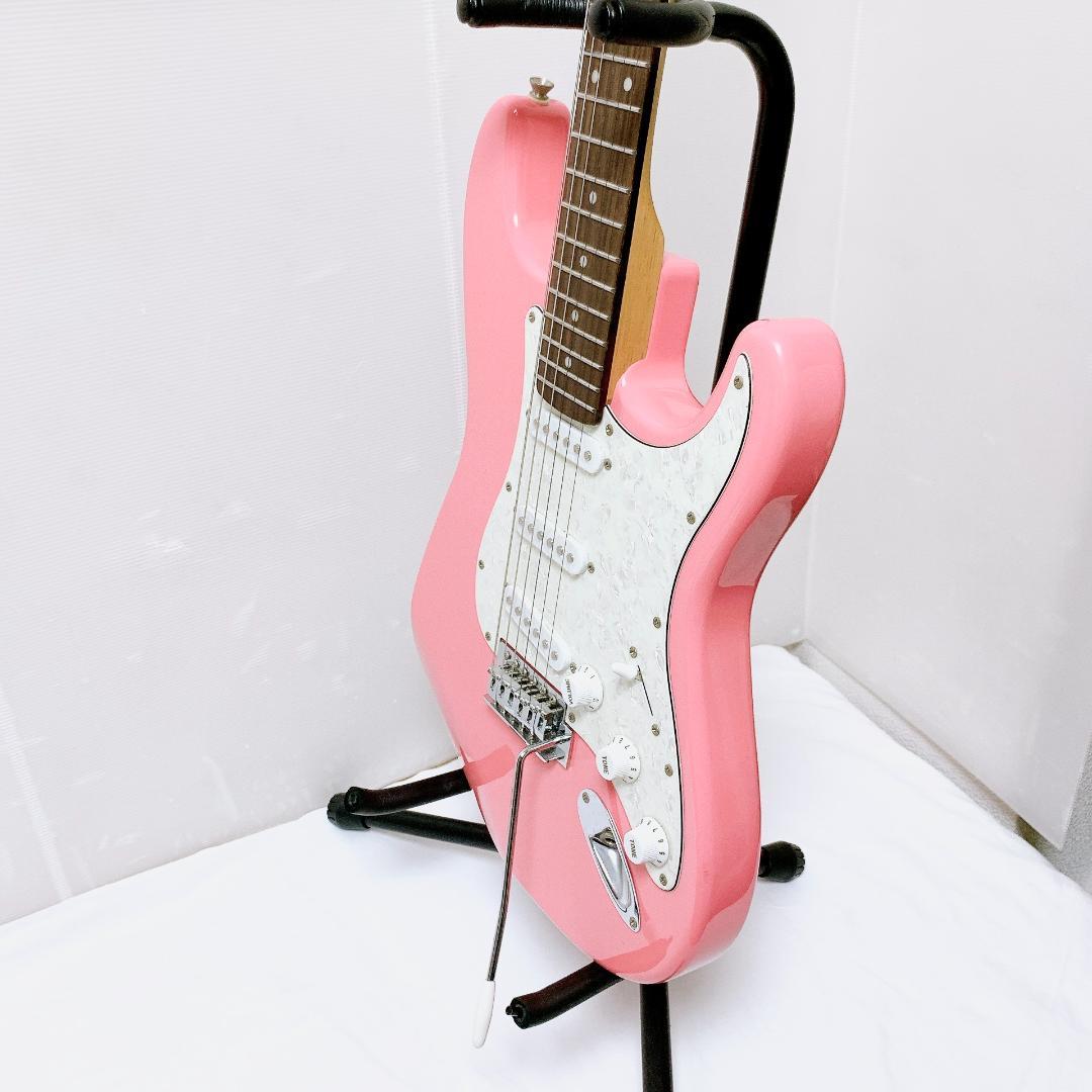 美品 初心者向けエレキギター Mavis ストラトキャスター ピンク