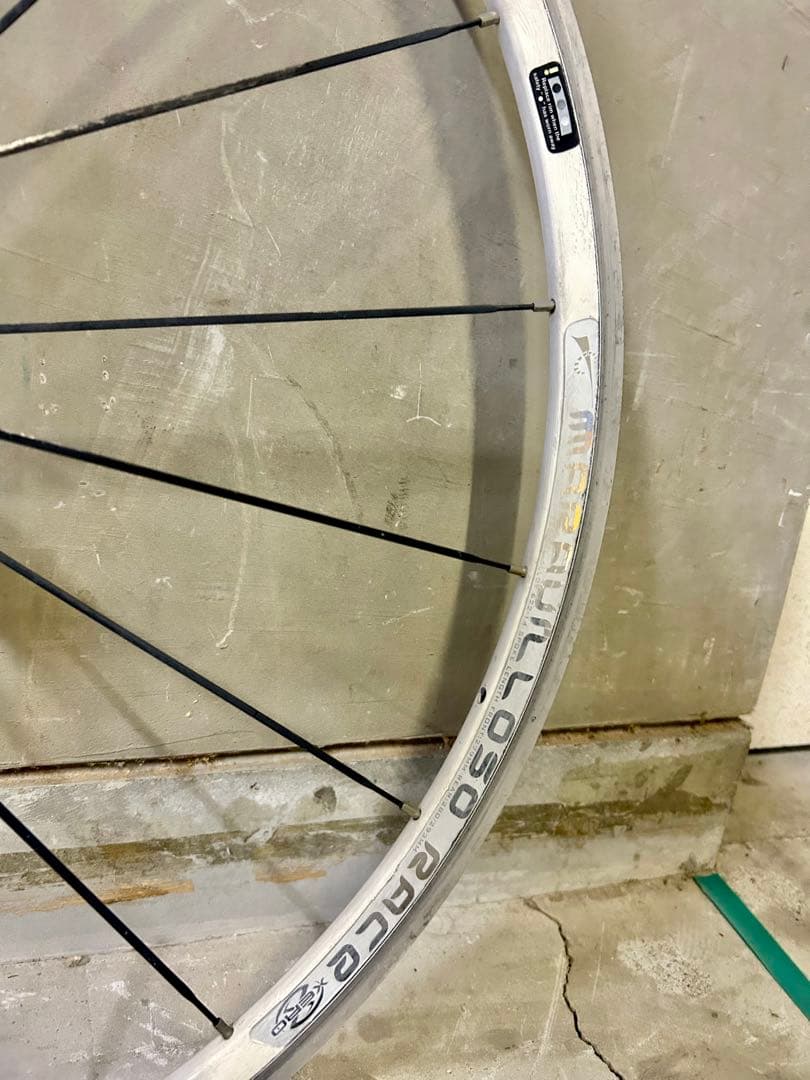 ◆白リムのカッコいい前輪ホイール◆重量0.80kg