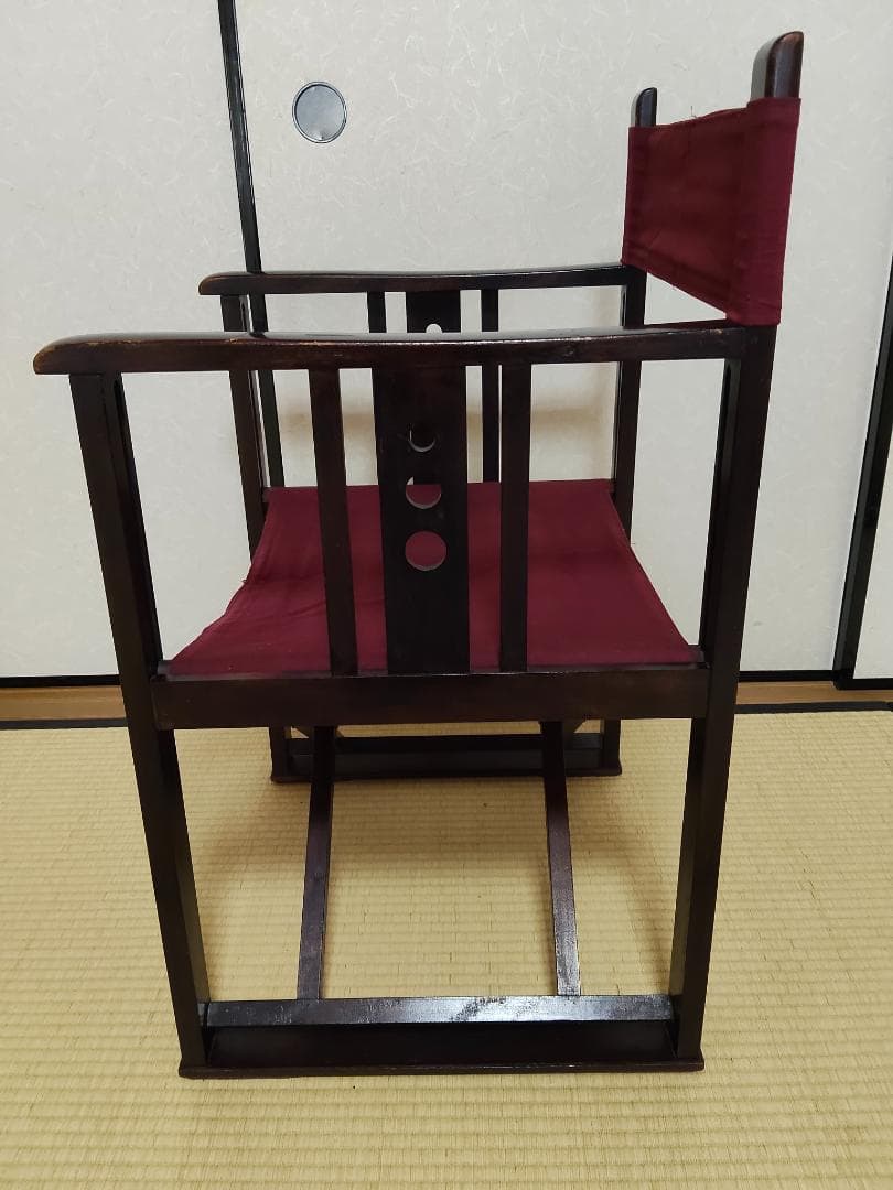 旧日本楽器（ヤマハ）製　昭和初期アンティーク　折り畳み机、椅子セット