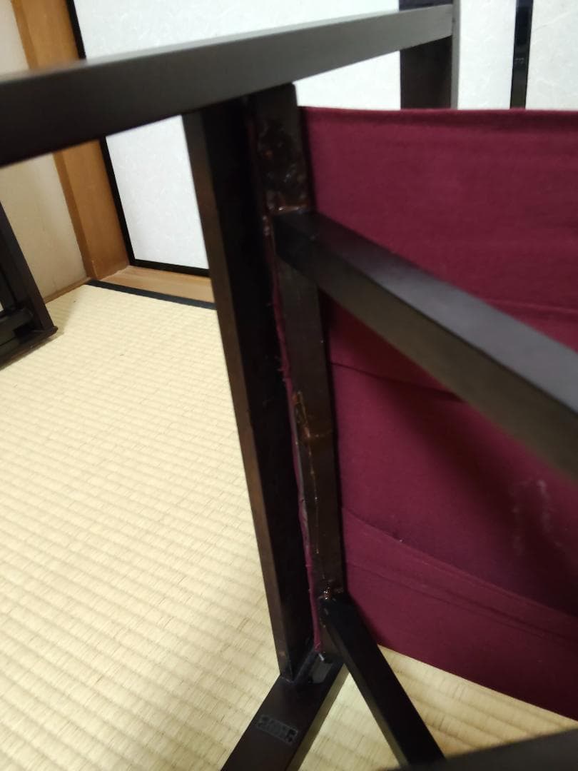 旧日本楽器（ヤマハ）製　昭和初期アンティーク　折り畳み机、椅子セット