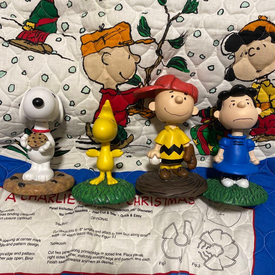 【激レア】ピーナッツ　SNOOPY ビンテージ　ボビングヘッド　4体セット