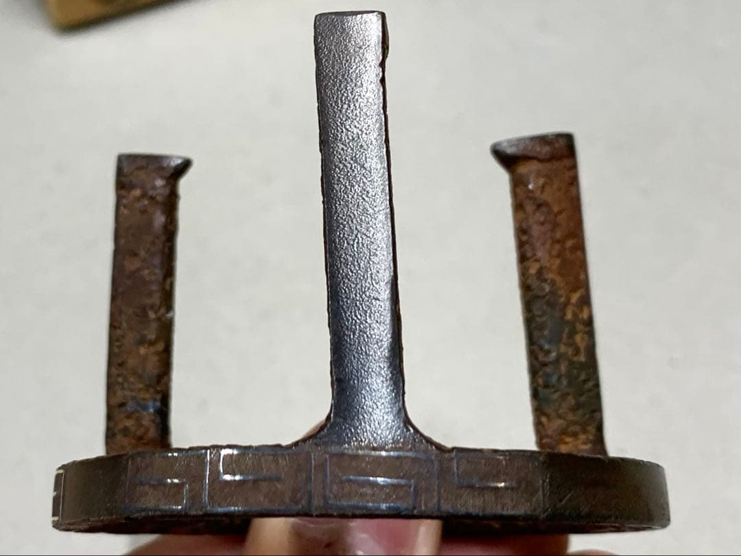 1080さま専用 釜師 和田美之助 金銀象嵌 五徳蓋置 茶道具 蓋置