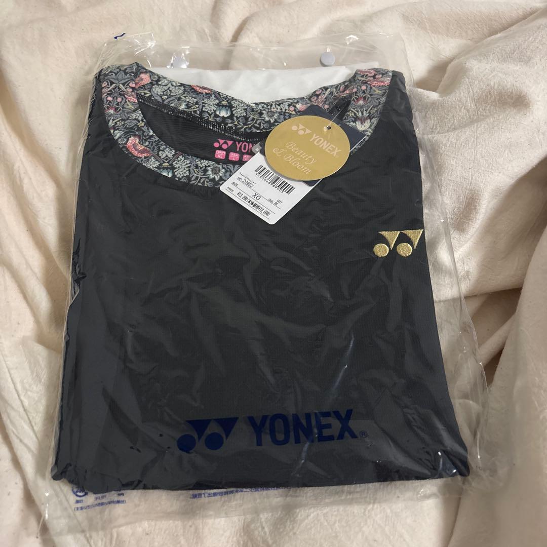 YONEX ゲームシャツ　黒　リバティ柄