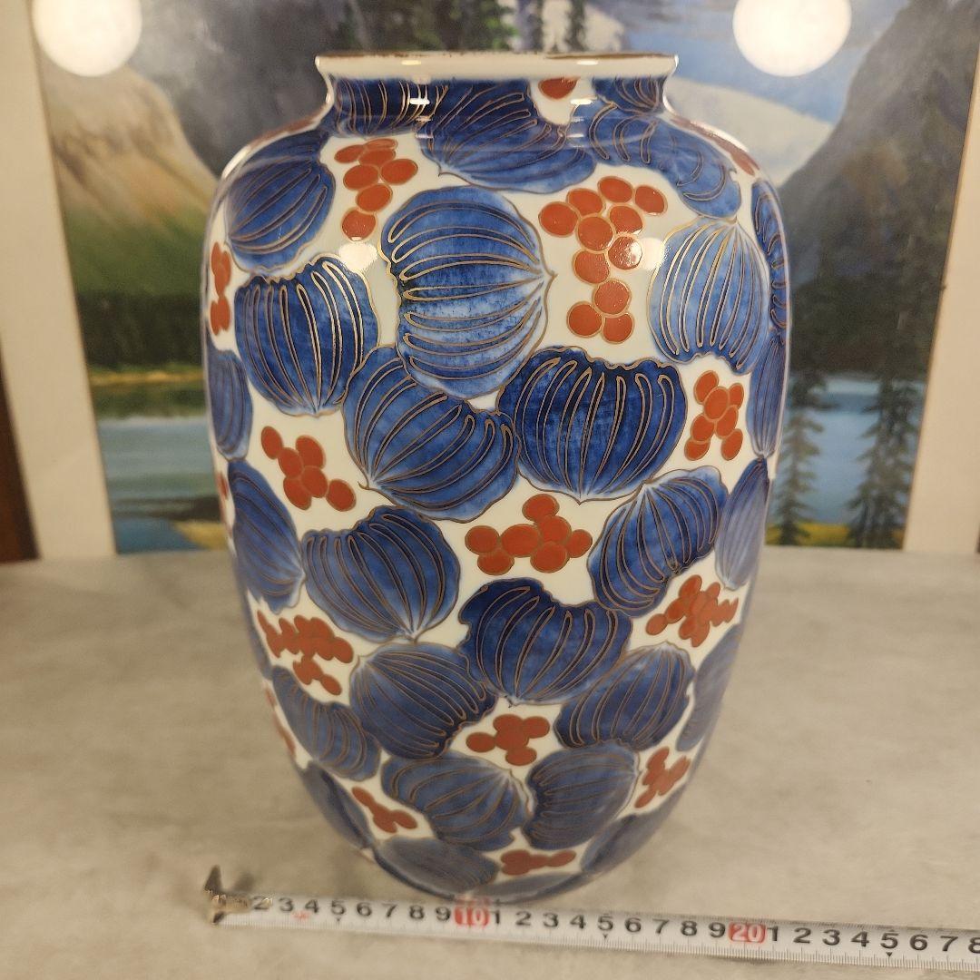 源六焼　富永源六　花瓶　明治期　骨董品