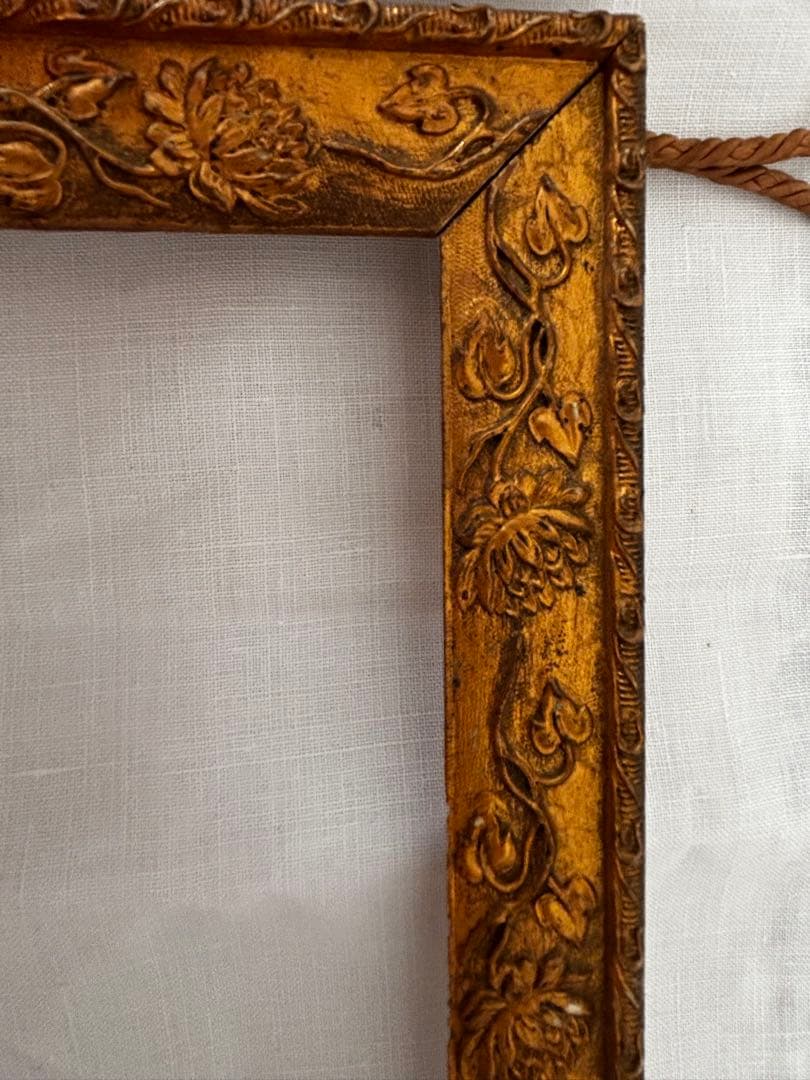 フランスアンティーク　フレーム　枠のみ　2個セット　木製　ブロカント