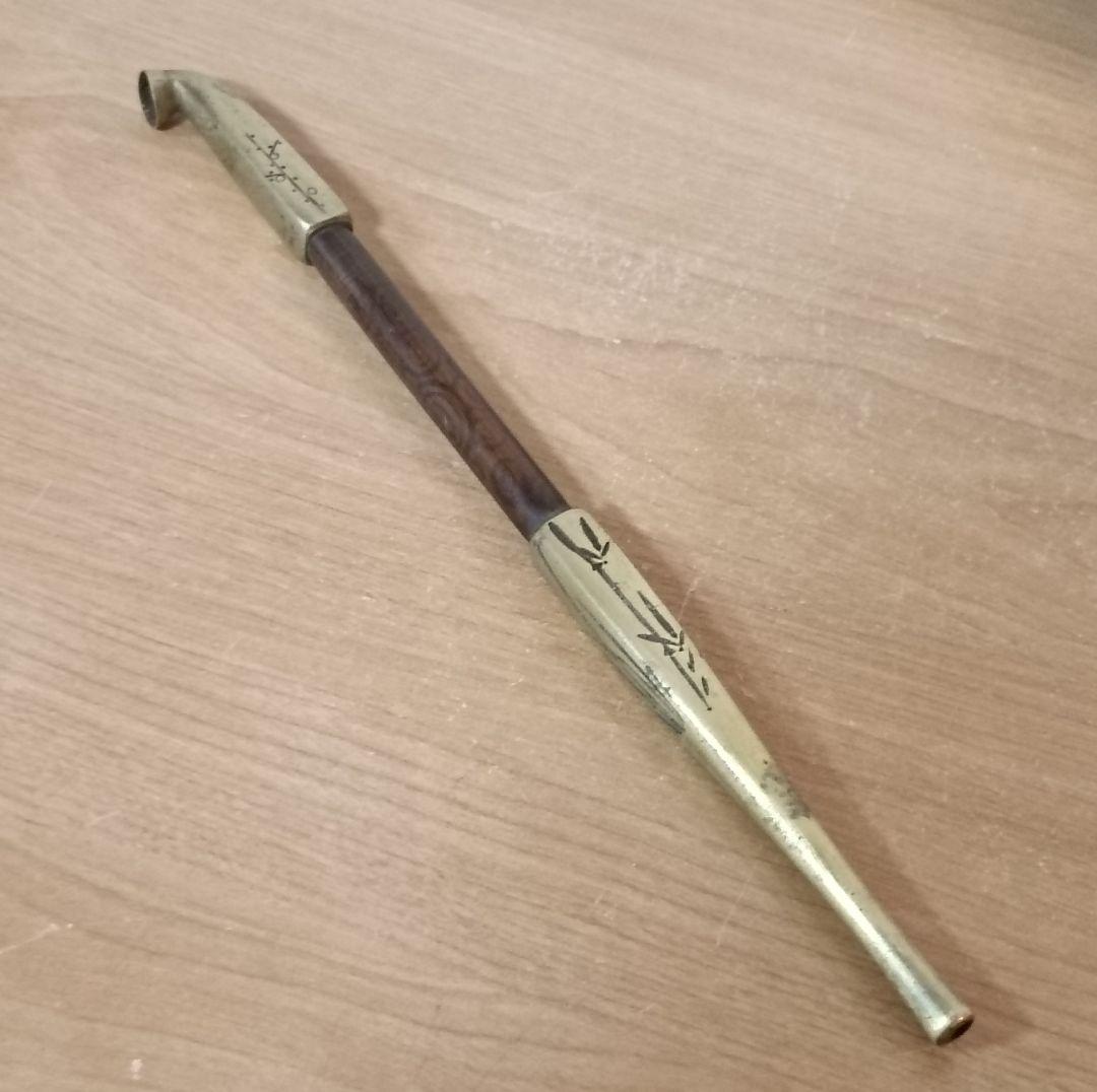 【提物①】煙管 煙草入れ かます 煙草入れ 蜻蛉玉 骨董 喫煙具 時代物