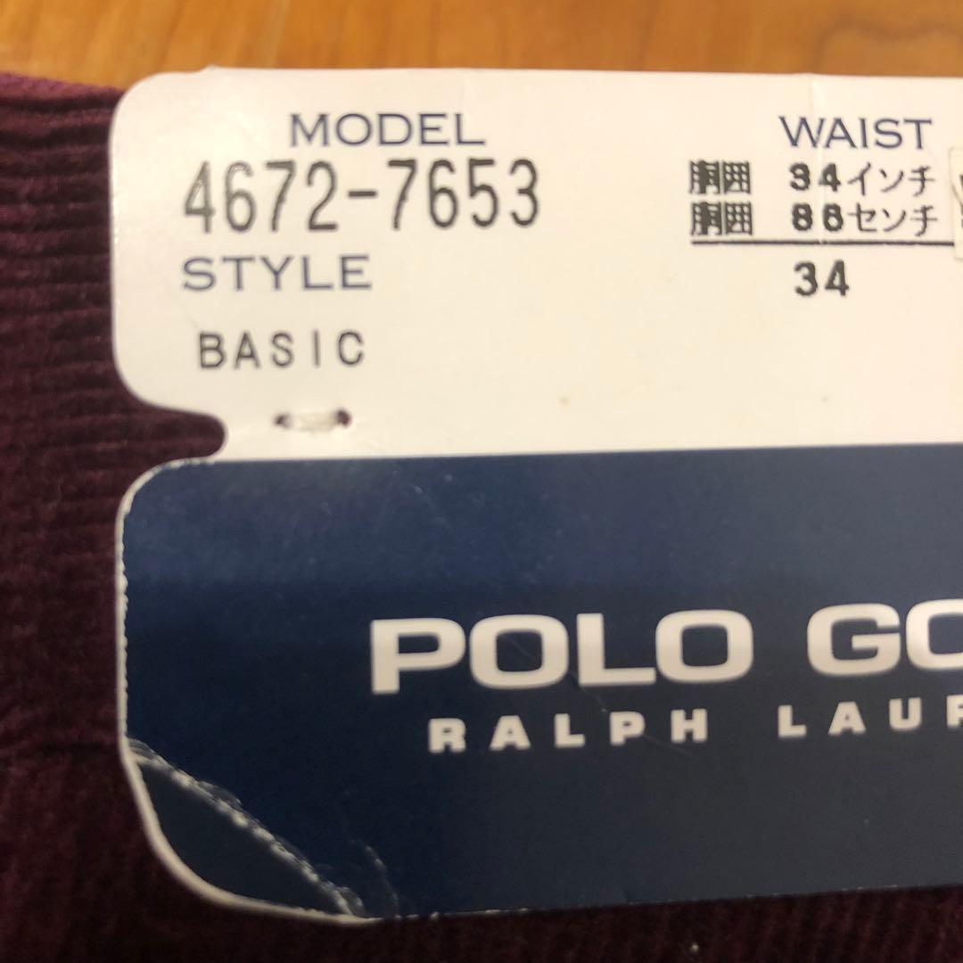 新品未使用　POLO GOLF ラルフローレン コーデュロイ パンツ 34