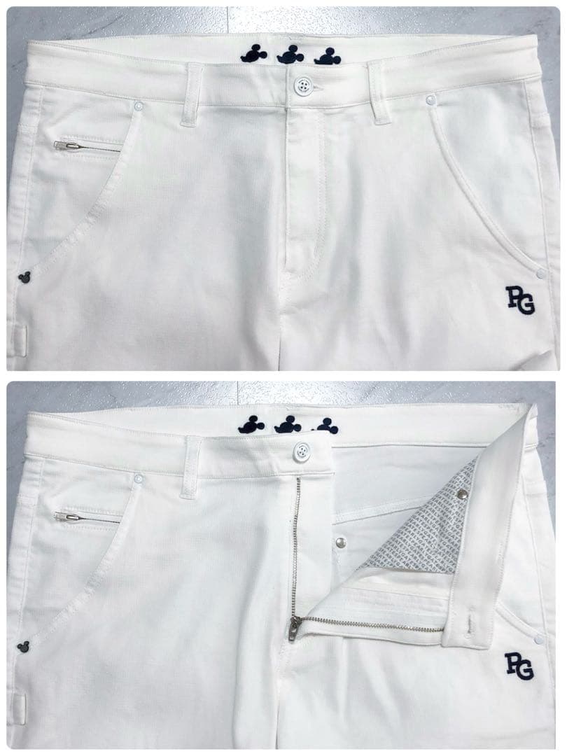 【近年モデル 美品】PEARLY GATES ロングパンツ ディズニー 白 6