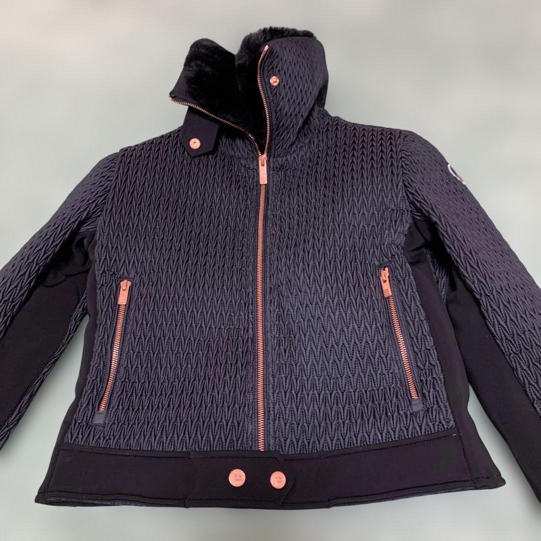 fusalp スキーウェア、ファー襟ショートパーカー　サイズM