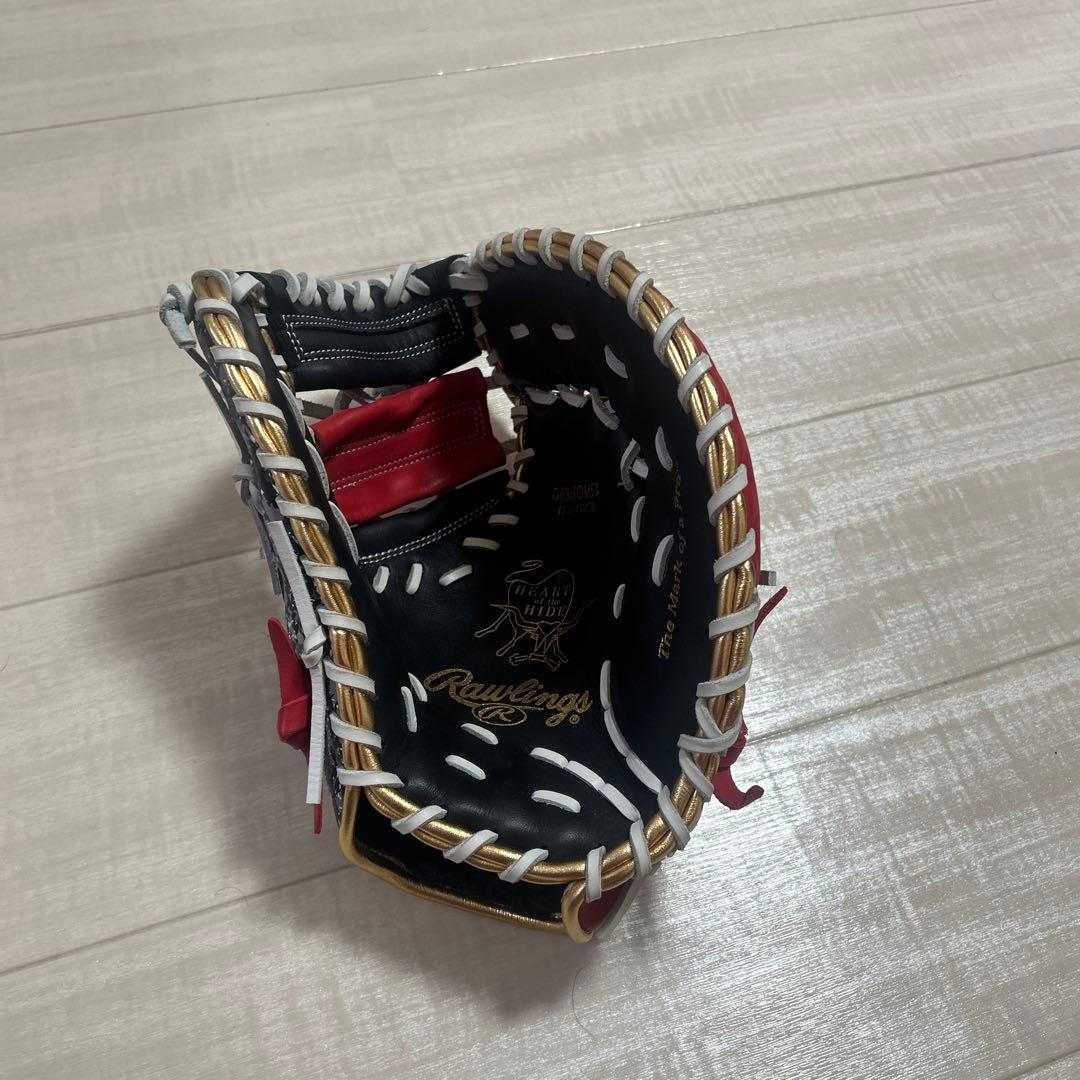 Rawlings 野球グローブ レッド/ブラック スプラッターペイント