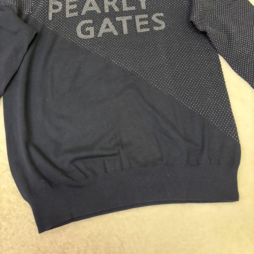 極美品　PEARLY GATES ネイビー タートルネックセーター　2024年