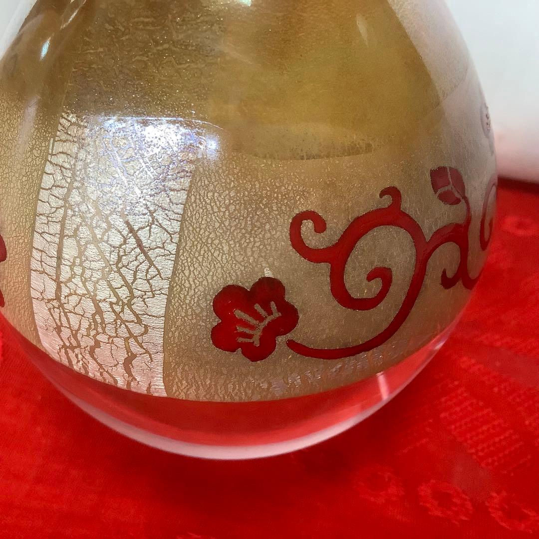 ガラス製ひな人形 金色装飾　小幡祐嗣作