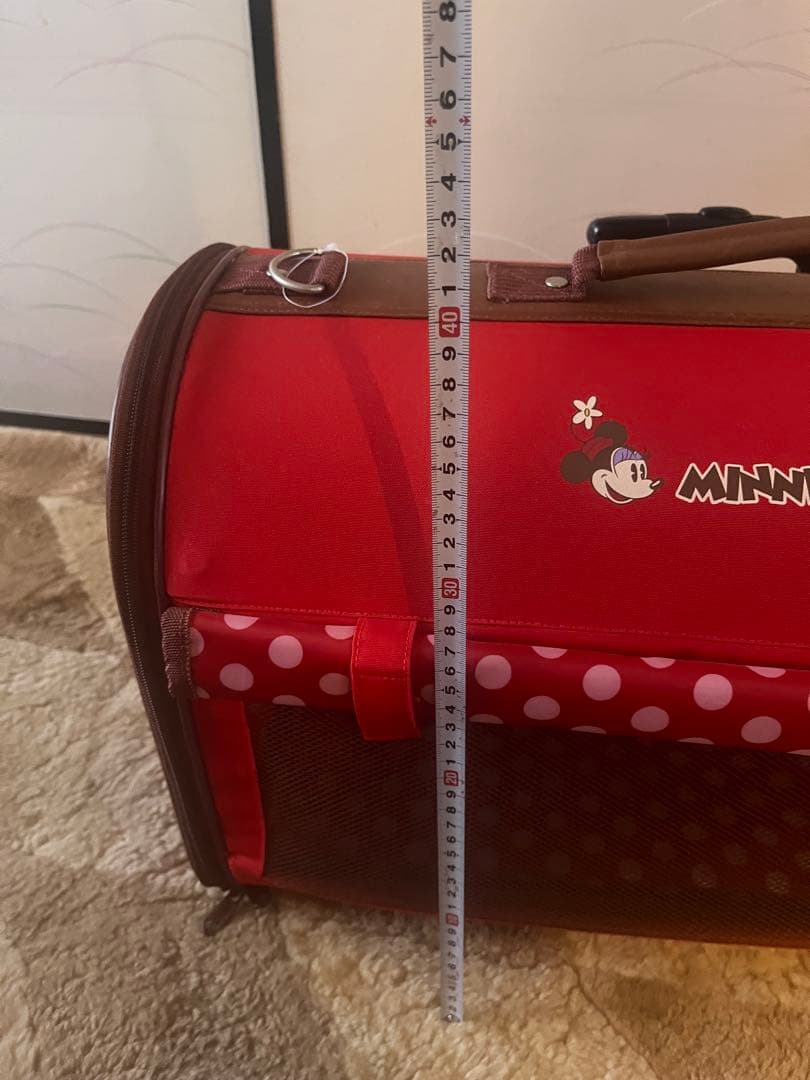 ミニーマウス 赤 コロコロキャリーバッグ