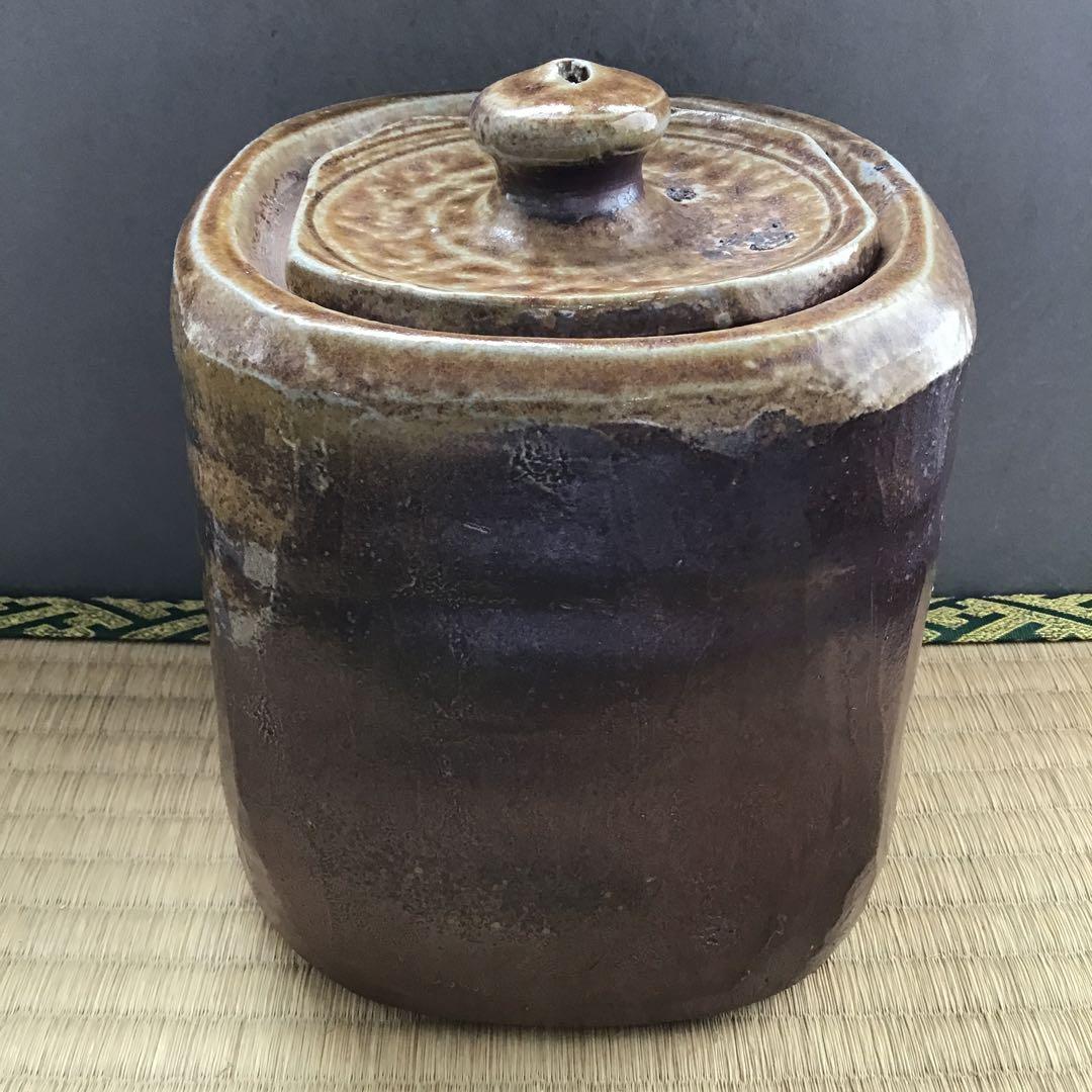 茶道具　水指　備前焼水指　大平孝昭作　栞　共箱　S39MS