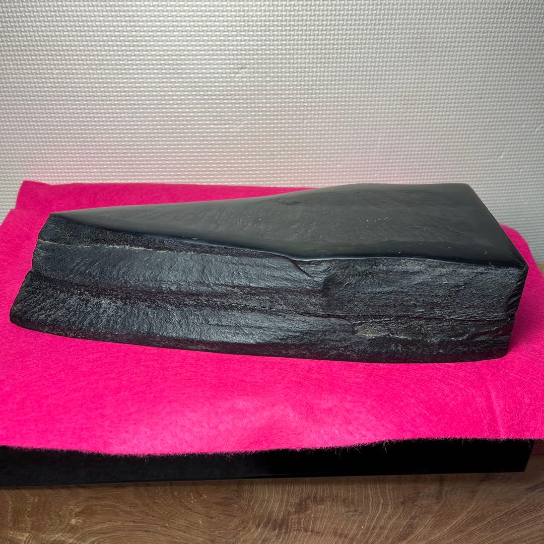 雄勝硯　⭕️杉山唐龍斎　希少なダブル硯(蓋も硯) 30cmの超大型硯