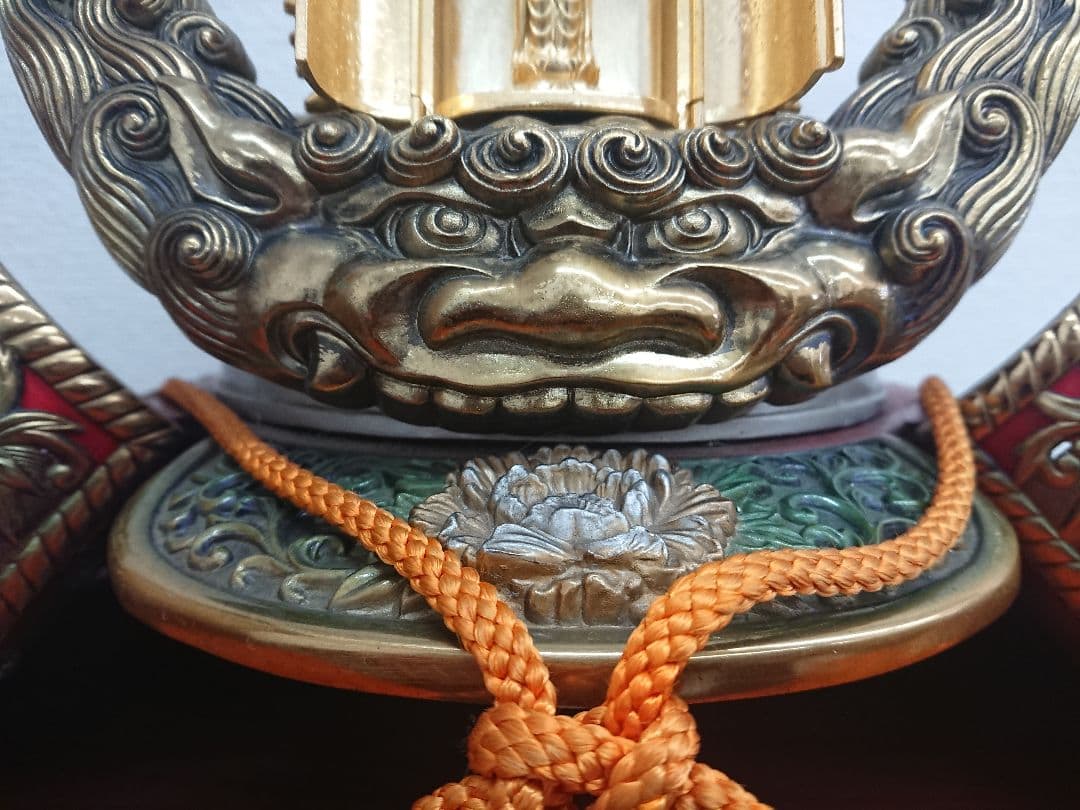 H1 牡丹獅子星兜 兜飾 観音様 Japanese Helmet Kabuto