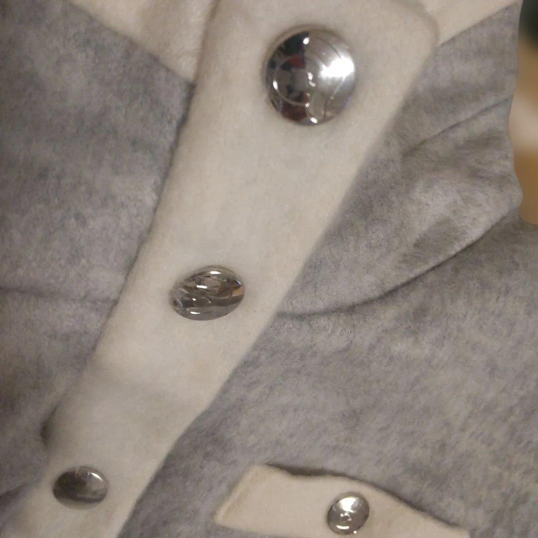 アルチビオ グレー ホワイト 中綿入りベスト