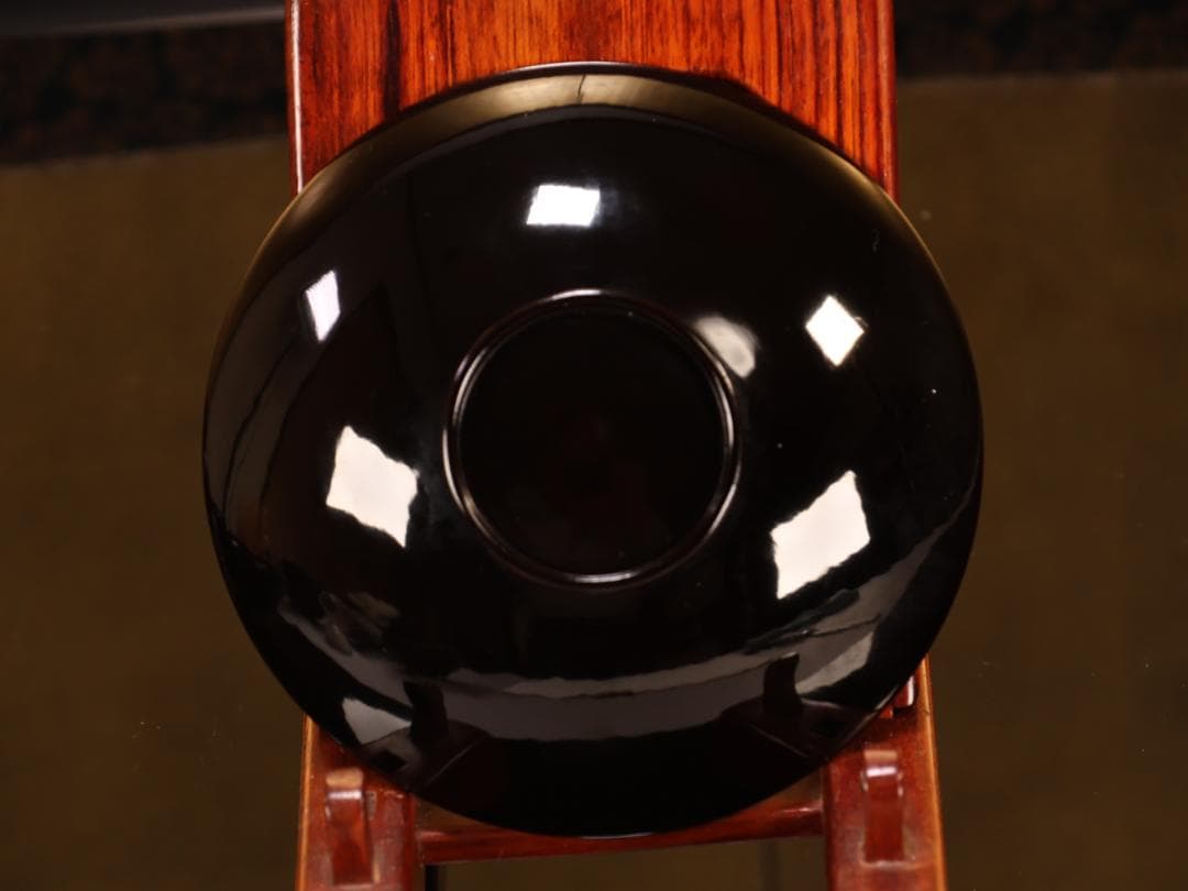 BK407　時代輪島塗　宝船図金蒔絵　波千鳥　吸物椀　1客　木製　茶道具 懐石