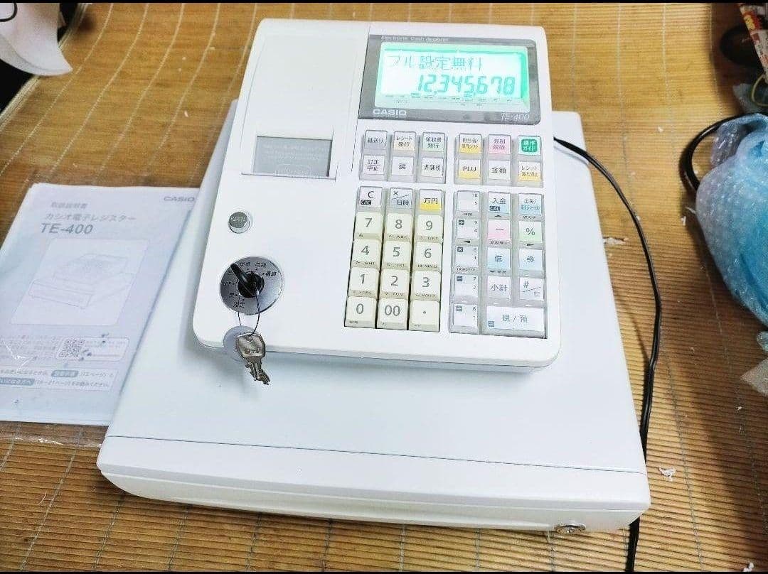 カシオレジスター　TE-400　フル設定無料　PC連携売上管理　131313