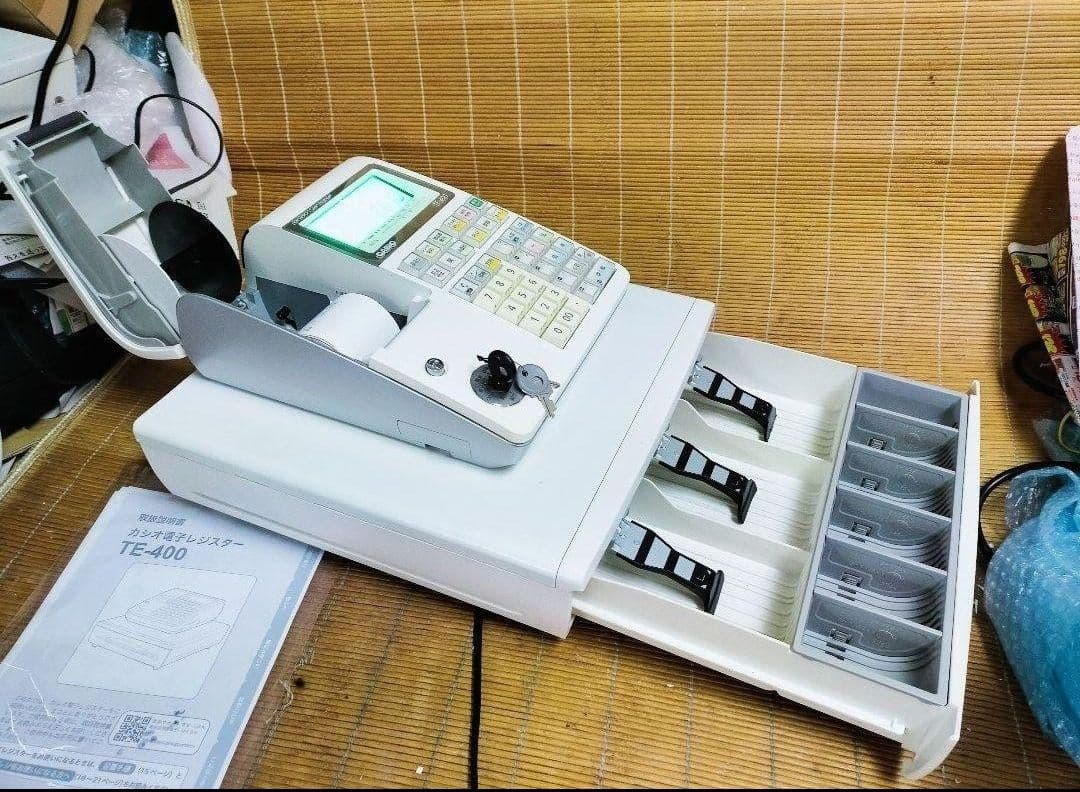 カシオレジスター　TE-400　フル設定無料　PC連携売上管理　131313