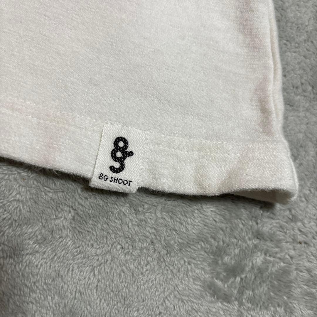 希少！オーガニックパイル8gshoot MOCKNECK SHIRT白