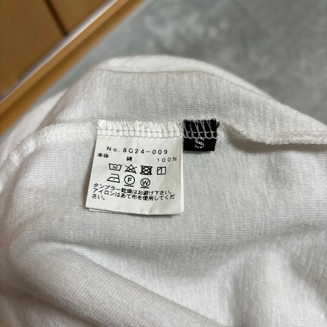 希少！オーガニックパイル8gshoot MOCKNECK SHIRT白