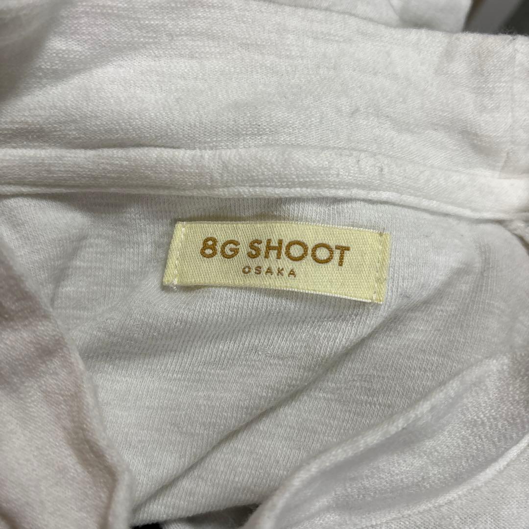 希少！オーガニックパイル8gshoot MOCKNECK SHIRT白