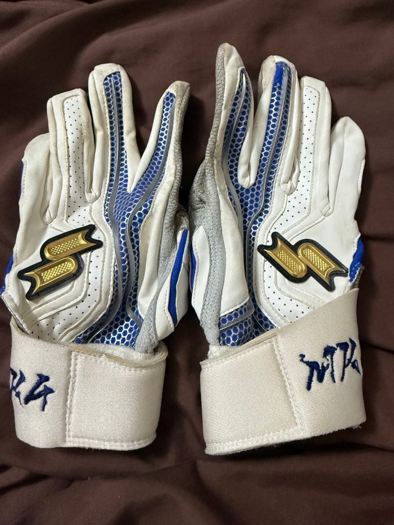 東京ヤクルトスワローズ 丸山 選手 実使用 バッティンググローブ　支給品 野球