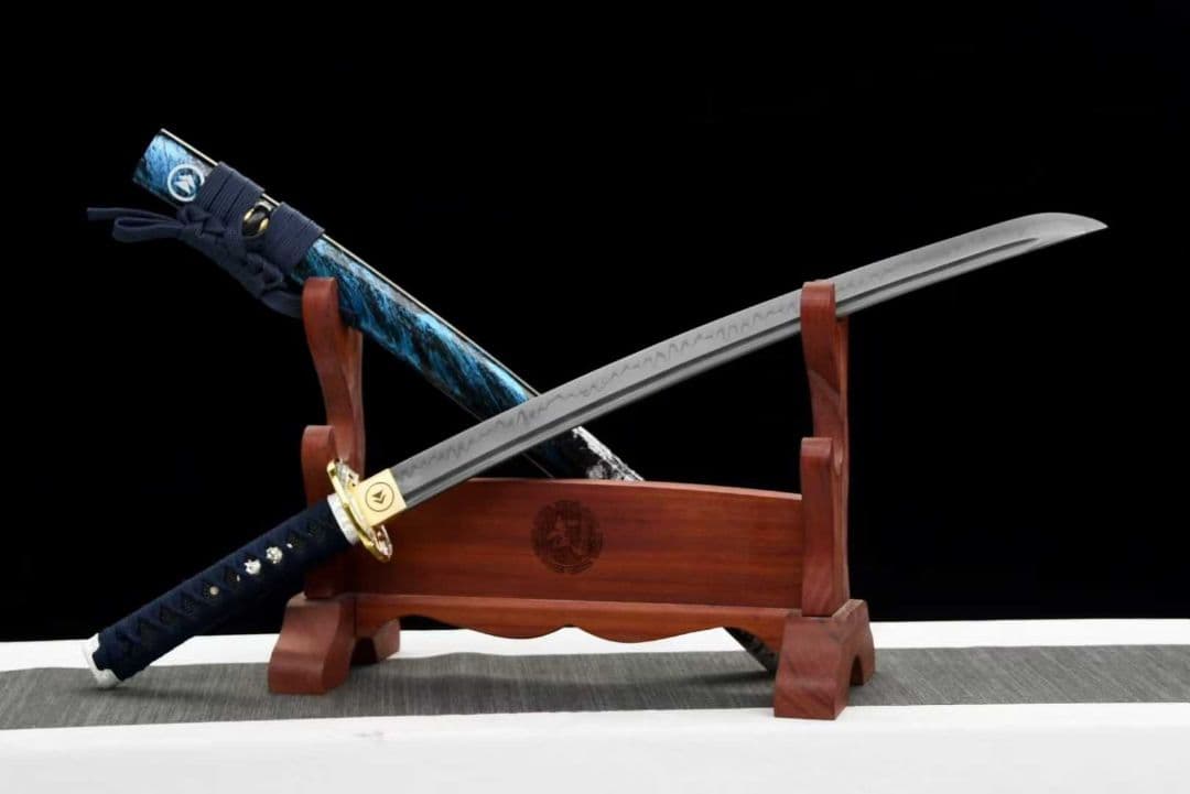 【青の妖姫】古兵器 武具 刀装具 日本刀　模造刀 居合刀 武士道 鑑賞用 美術刀