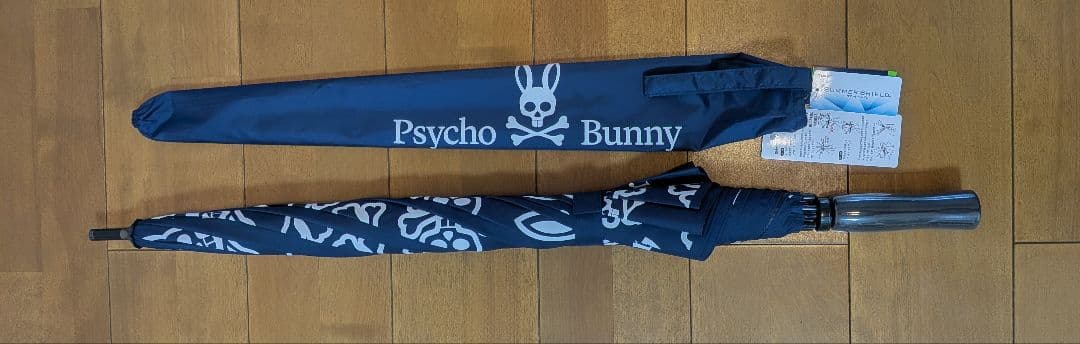 【新品】サイコバニー Psycho Bunny アンブレラ 傘晴雨兼用UV加工