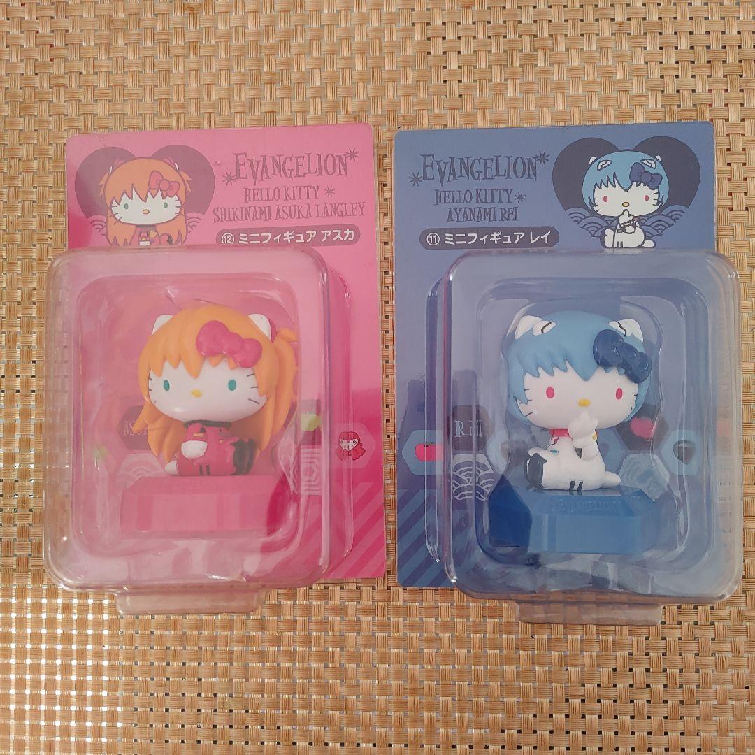 エヴァンゲリオン ハローキティ サンリオ フィギュア アスカ レイ 2点セット