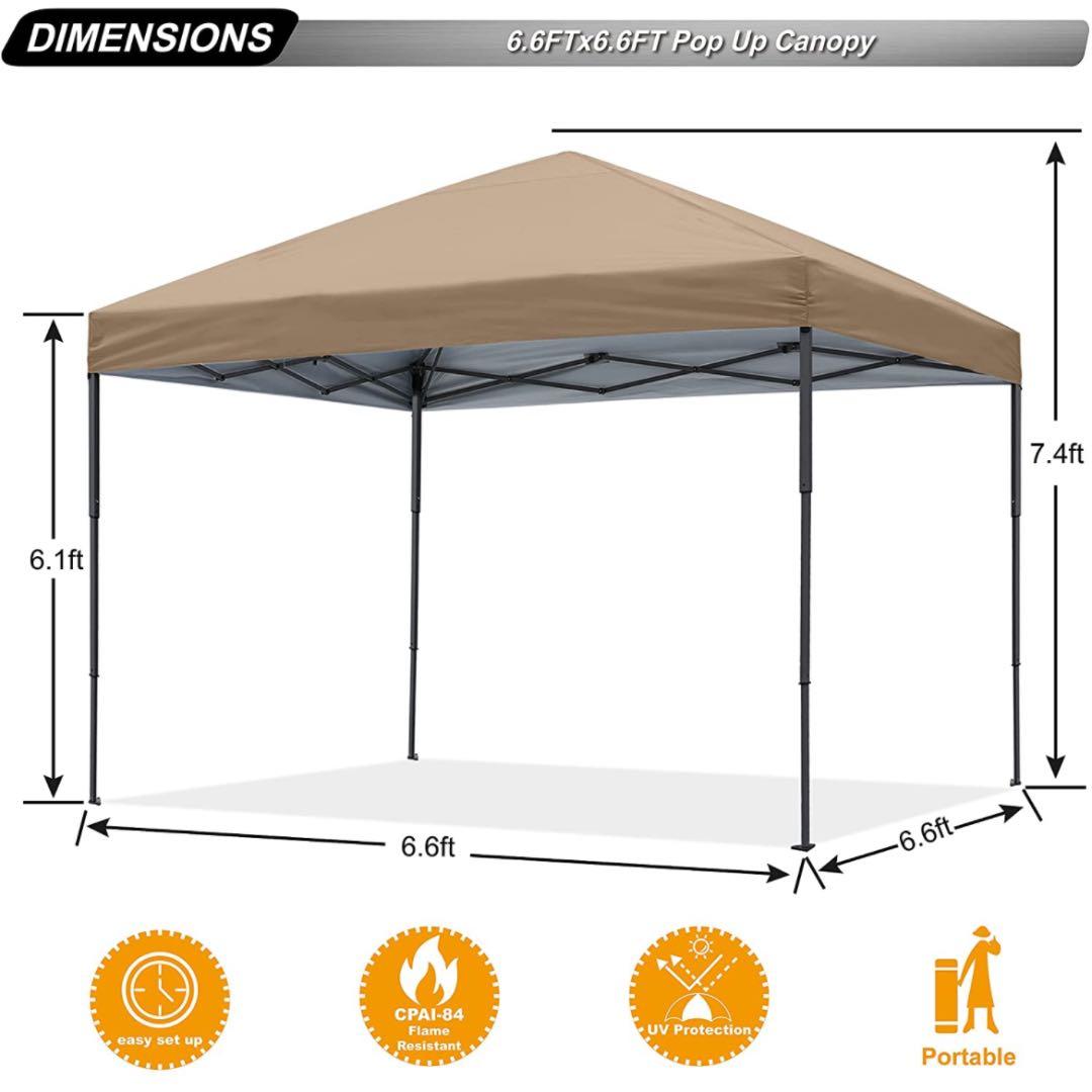 タープテント ワンタッチ アウトドア 3m/2.5m/2m 3段階調節大型テント