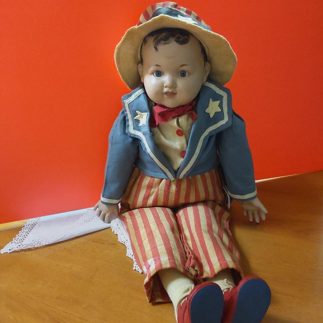 アンティークドールコンポジションリプロ　人形