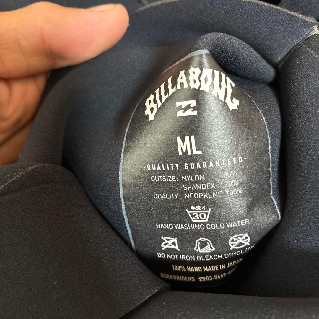 BILLABONG ノンジップウェットスーツ 3×2mm サイズML