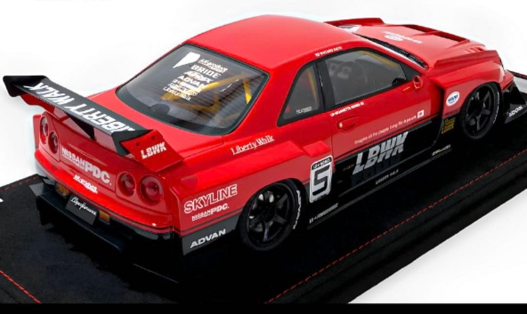 ミニカー INNO LB-ER34 NISSAN SKYLINE LBWK R34