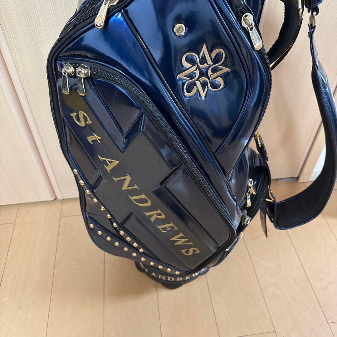 St Andrews セントアンドリュース ゴルフキャディバッグ 大型 青