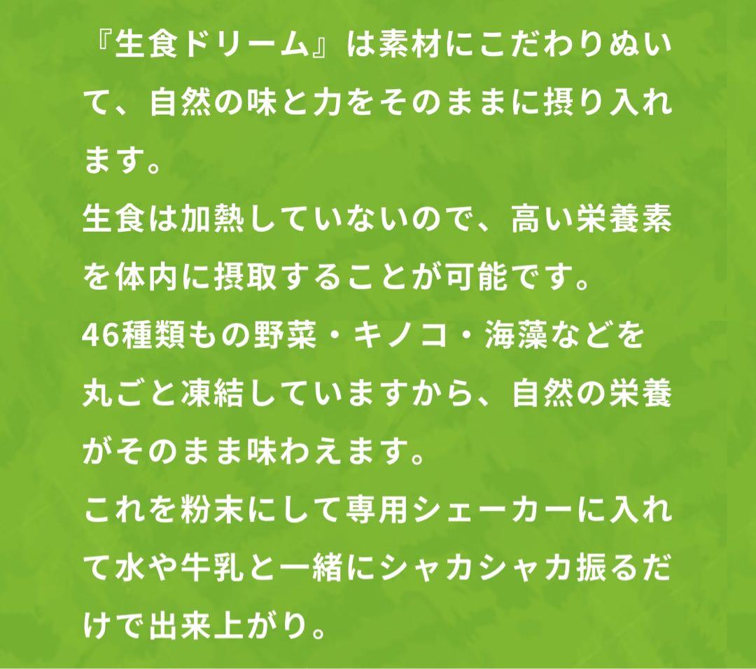 生食ドリーム46 新品未開封 1箱 31包　健康回復工房