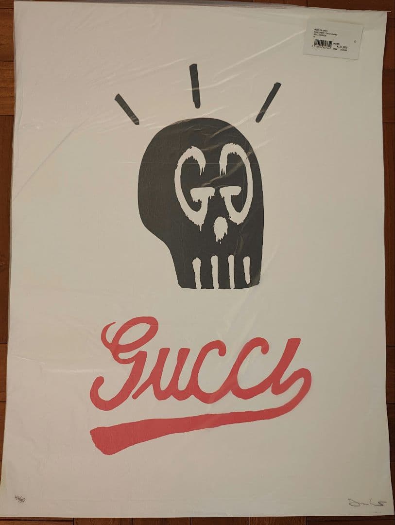 GUCCIGHOST Life is GR8 skull 版画　本物