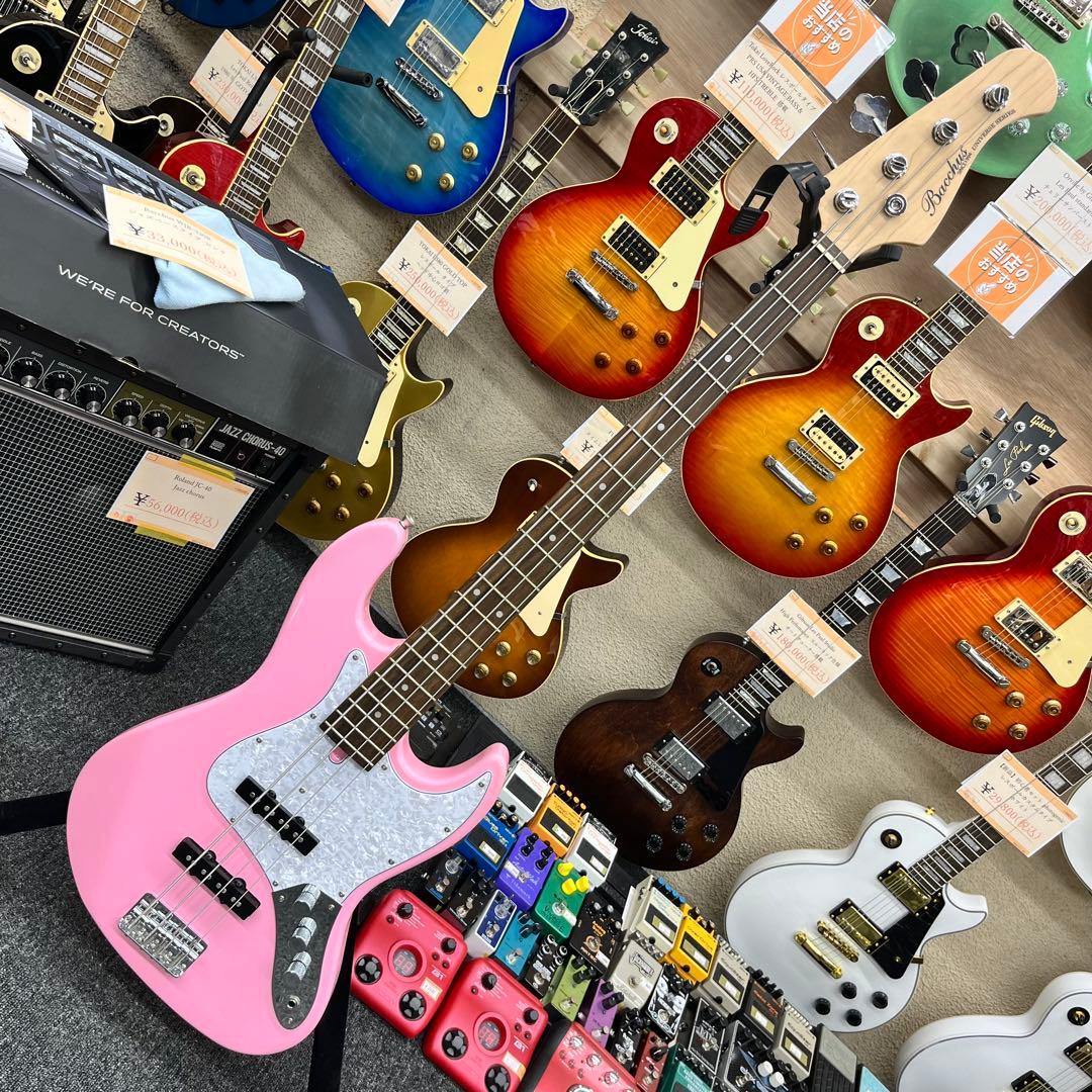 【11372】Bacchus WJB-330R ジャズベースタイプ ピンク