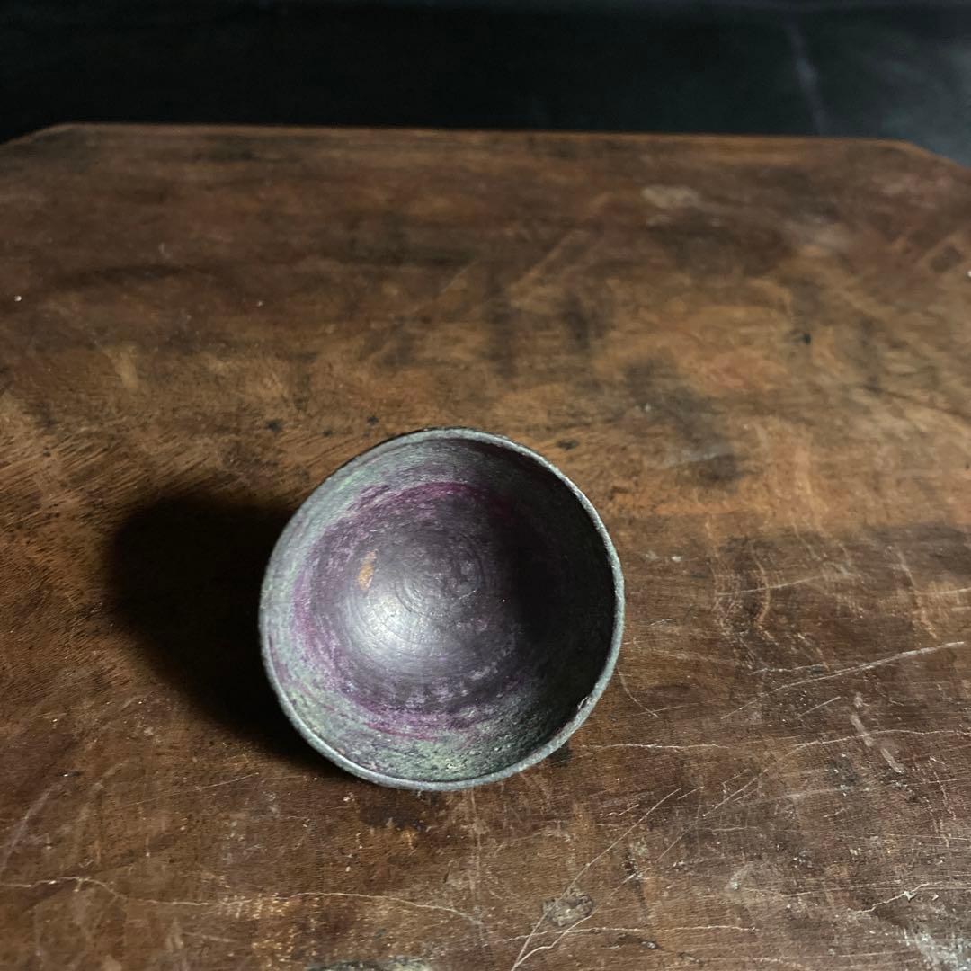 赤札閉店セール❗️【ギャラリー三益】古美術　唐代鍍金青銅盃