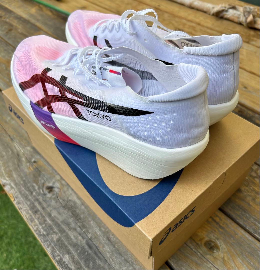 ASICS SPEED RAY 27.0cm ホワイト/フラッシュレッド