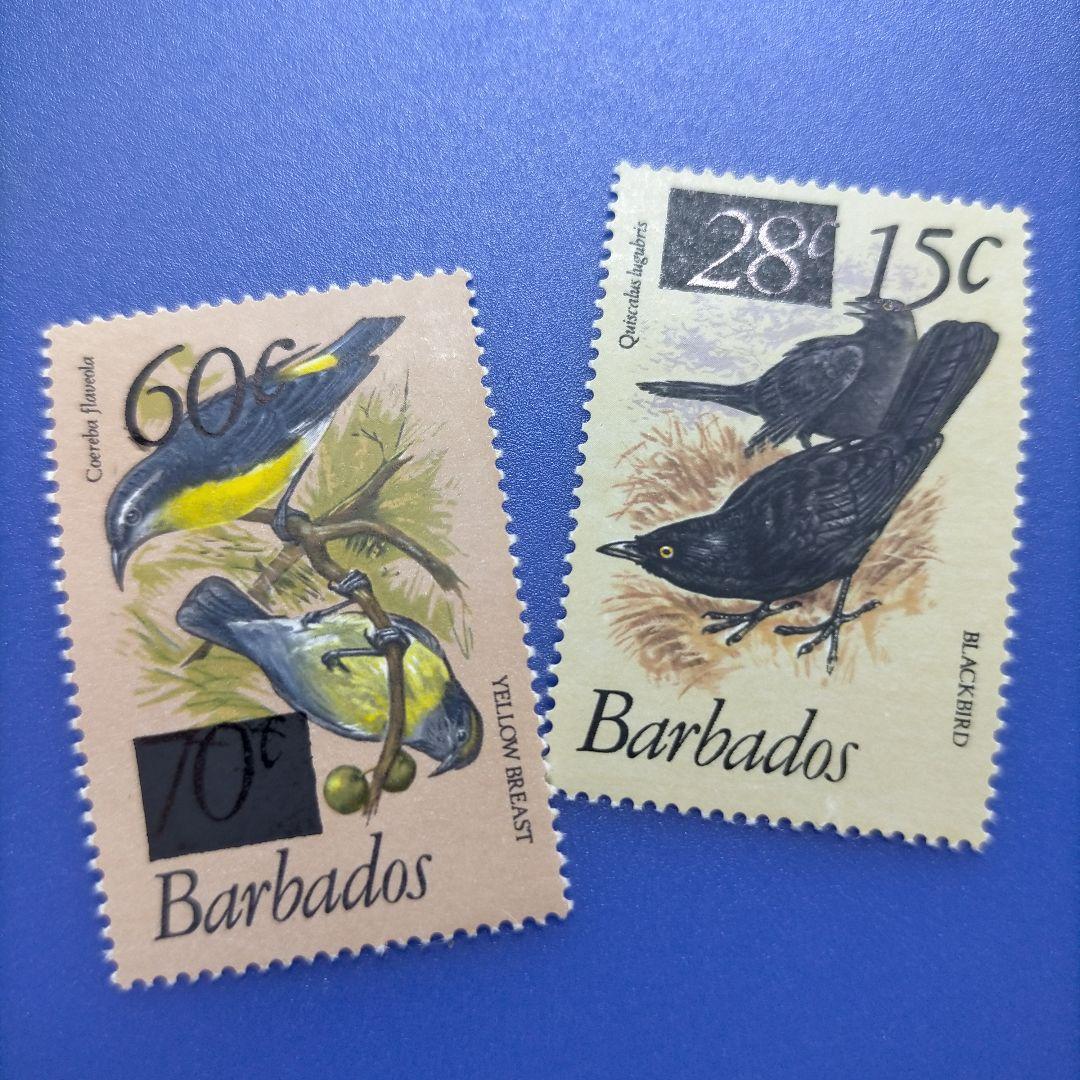 4250 外国切手 バルバドス 1979年 鳥 オーバープリント 加刷 3種
