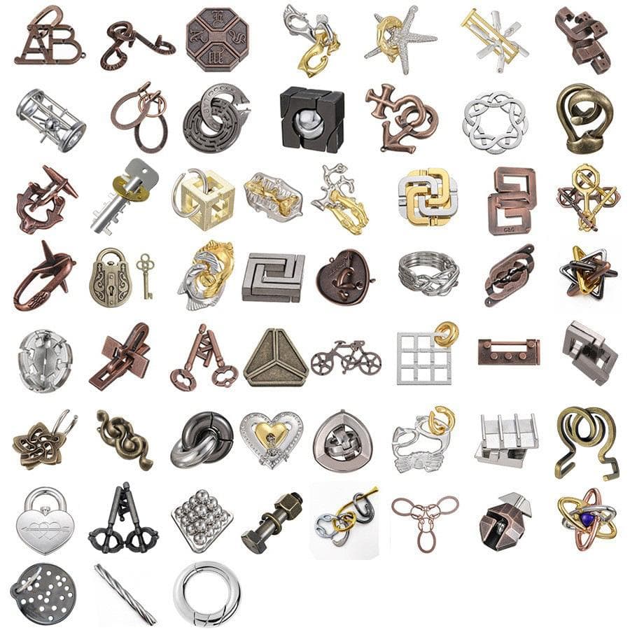 【大ボリューム！】知恵の輪 豪華65点程度 メタルパズル 知育玩具 脳トレ