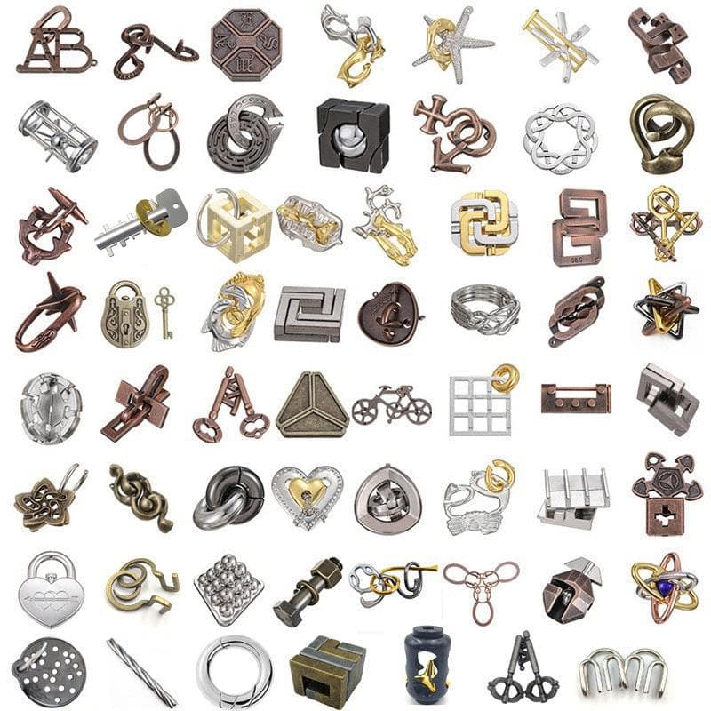 【大ボリューム！】知恵の輪 豪華65点程度 メタルパズル 知育玩具 脳トレ