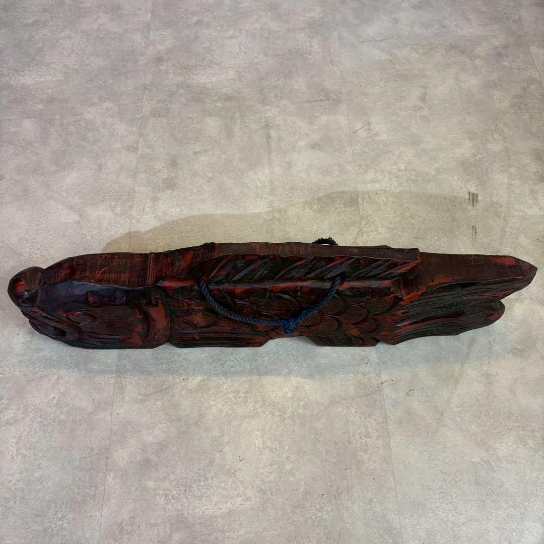 魚鼓　魚板　仏具　木製　仏教法具　骨董打楽器　特大