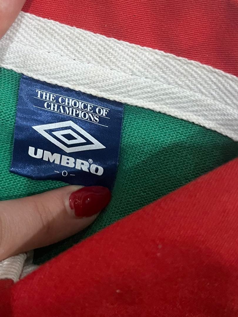 UMBRO スズキスポーツ　ラガーシャツ　日本製　レア　古着　ヴィンテージ　緑