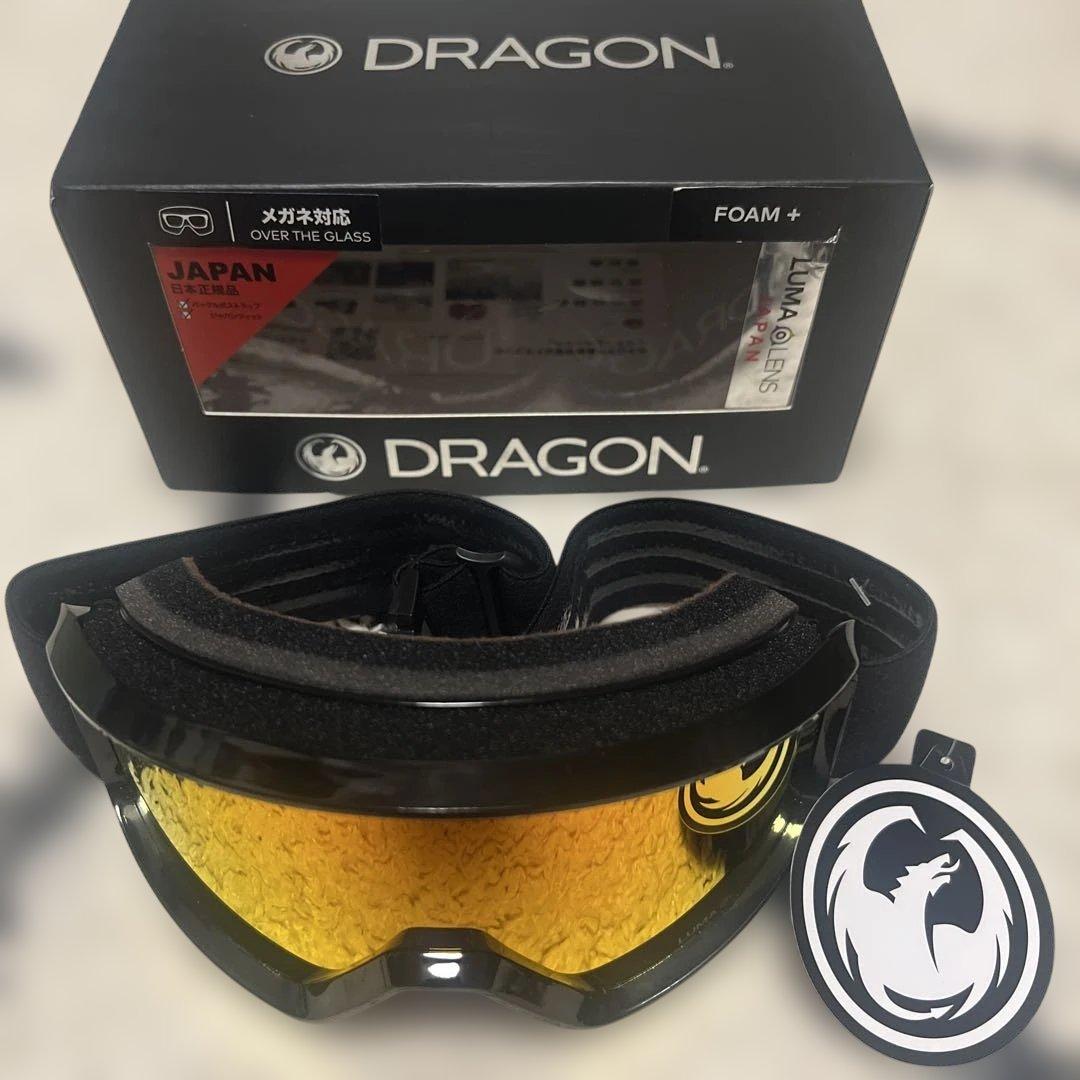 未使用女性子供　DRAGON オーバーザグラス ゴーグルDXT メガネ対応スノボ
