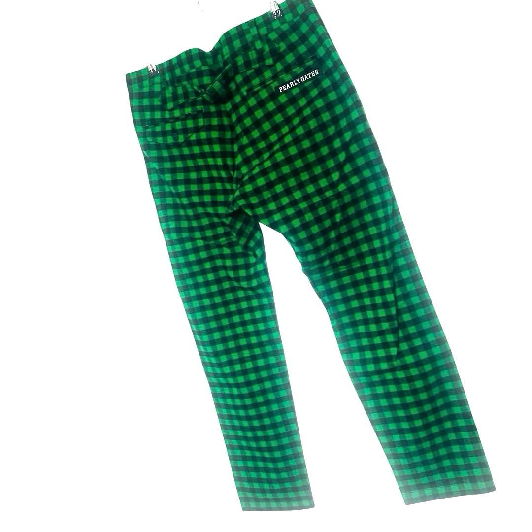 新品未使用✨PEARLY GATES 6 ゴルフパンツ 総柄 チェック 緑 黒