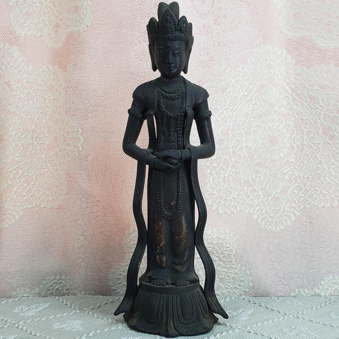 【白鳳仏】◆金銅観音菩薩立像 仏像◆検）新羅仏 天平仏 飛鳥仏 空海 親鸞 法然