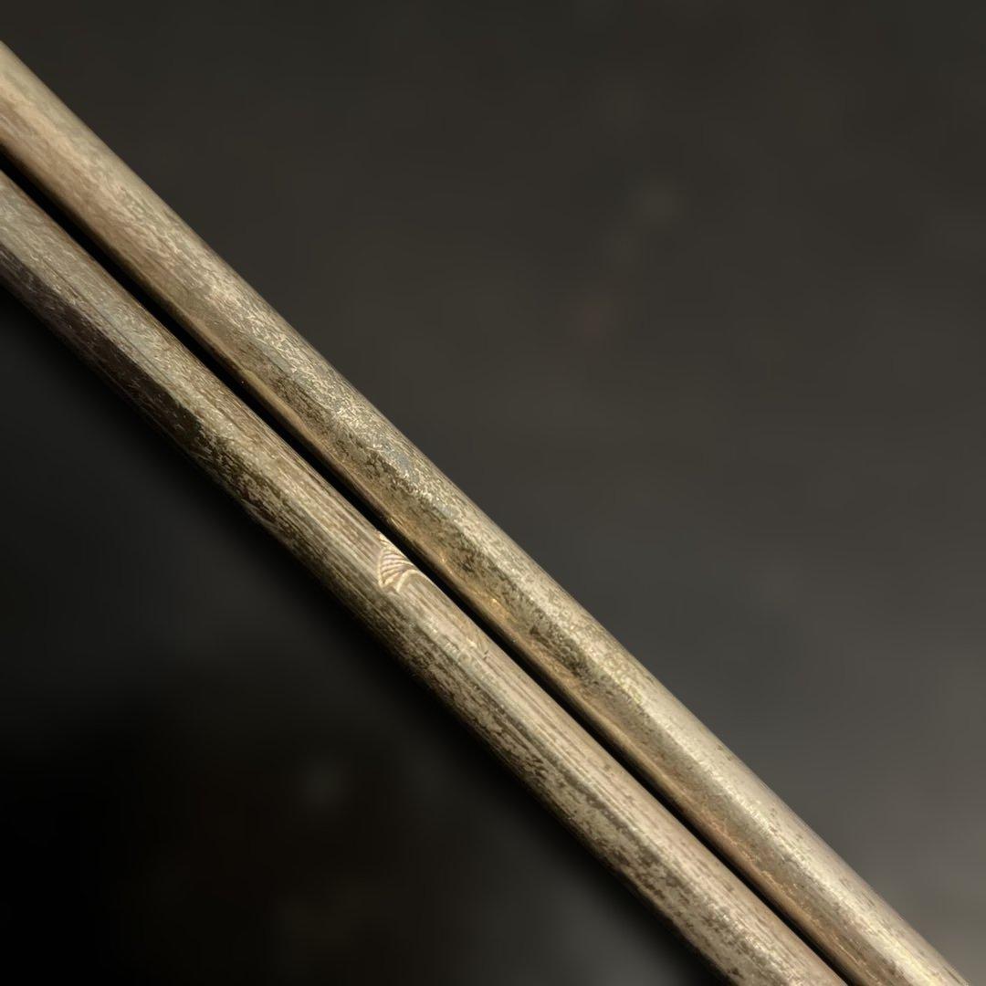 円能◯好　南鐐　銀杏頭火箸　銀製　茶道具　共箱　送料無料　総重量51.4g